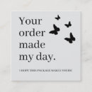 Search for package inserts business cards Customer appreciation