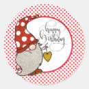 Search for happy gnome stickers Red