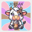 Search for cartoon cattle stickers Kawaii