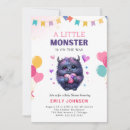 Search for monster baby shower invitations Cute little monster