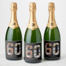 Search for 60th anniversary wine labels Black and white