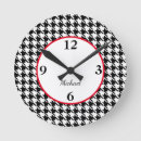Search for black and white checkered clocks Trendy
