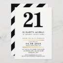 Search for black and white teen birthday invitations Typography