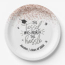 Search for pink graduation plates Glitter