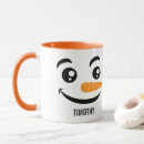 Search for snowman face mugs Carrot nose