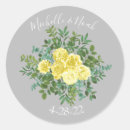 Search for grey and yellow wedding stickers Floral