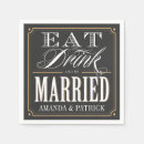 Search for eat drink and be married napkins Vintage