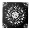 Search for black and white mandala tiles Floral