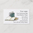 Search for open book business cards Librarian