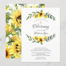Search for sunflowers christening invitations Watercolor