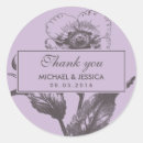 Search for purple flowers thank you stickers Bridal shower