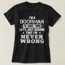 Search for doorman tshirts Job