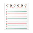 Search for christmas list notepads Red and green