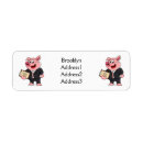 Search for piggy return address labels Hog