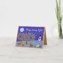 Search for snowy night christmas cards Blue