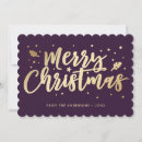 Search for purple and gold christmas cards Elegant