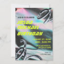 Search for futuristic birthday invitations Neon