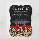 Search for red leopard birthday invitations Party