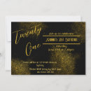 Search for golden 21st birthday invitations Elegant