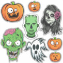 Search for cute zombie stickers Pumpkin