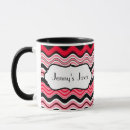 Search for black red white mugs Striped