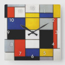 Search for mondrian clocks Colourful