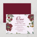 Search for burgundy 1st birthday invitations Flowers