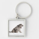 Search for one animal square key rings Side view