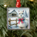 Search for alpaca christmas tree decorations Watercolor