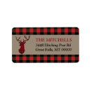 Search for rustic antlers return address labels Hunting