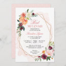 Search for blush pink bar bat mitzvah invitations Botanical