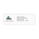 Search for cute car return address labels Colourful