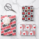 Search for poker wrapping paper Red and black
