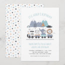 Search for animal train birthday invitations Boy