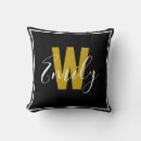 Search for black and gold cushions Monogrammed