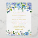 Search for blue rose wedding invitations Watercolor