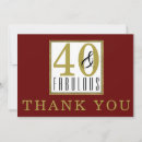 Search for 40th birthday thank you cards 40 and fabulous