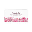 Search for pink rose return address labels Rustic