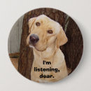 Search for listening round badges Dog