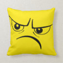 Search for angry face cushions Yellow