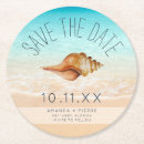 Search for seashells save the dates Beach