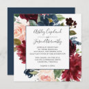 Search for burgundy and navy wedding invitations Elegant