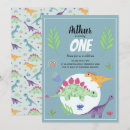 Search for blue dinosaur birthday invitations Cute