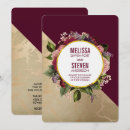 Search for burgundy and gold wedding invitations Marble
