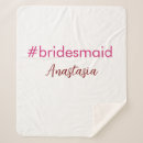 Search for bridesmaid blankets Bridesmaid name date