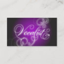 Search for vocalist business cards Elegant