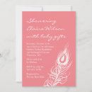 Search for peacock baby shower invitations Feather