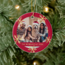 Search for red and gold christmas tree decorations Snowflake