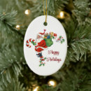 Search for give christmas tree decorations Santa