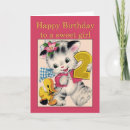 Search for girl and cat birthday cards Pink